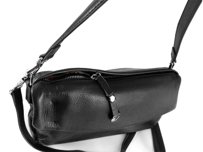 (АРТИКУЛ: 8401/1) СУМКА ЖЕНСКАЯ, НЕБОЛЬШАЯ, НАТУРАЛЬНАЯ КОЖА, ЧЕРНАЯ, ДВА ОТДЕЛЕНИЯ, С ДВУМЯ ПЛЕЧЕВЫМИ РЕМНЯМИ