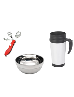 Миски, тарелки, столовые приборы