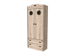 Детская Мираж-1 - Секция №13 Шкаф 2х створчатый комбинированный Дуб баррик