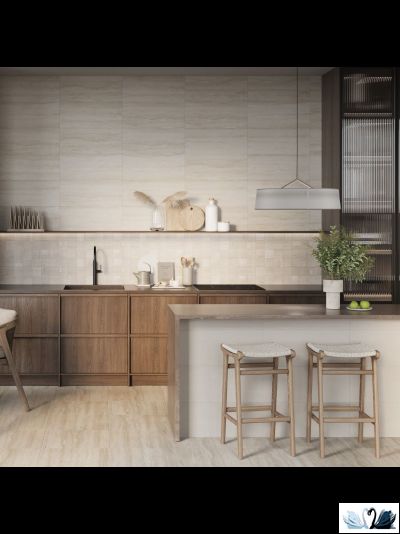 Плитка Belani Травертин Декор кремовый 30 х 60 см Береза керамика