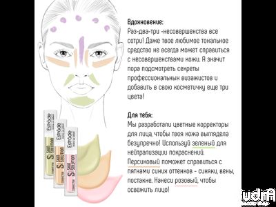 ESTRADE Корректор для лица &quot;SKIN SOLUTION&quot;, тон 52 розовый
