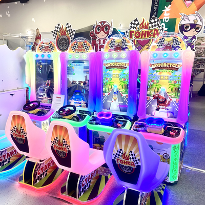 Детский игровой аппарат «Двойная Вертикальная Мото-Мото Гонка»