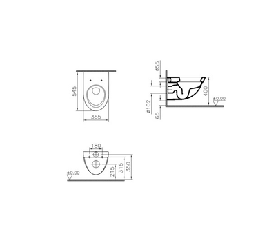 Унитаз подвесной 4305B003-0075 VITRA Form 500