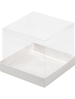 Коробка для прян.домика/кулича/Пасхи с прозр. верхом (белая), 160*160*140мм