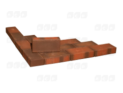 Клинкер тротуарный красный ноттингемг 200х100х50