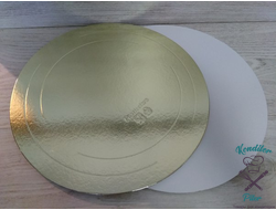 Подложка усиленная золото/жемчуг круг d=380 мм (3,2 мм)