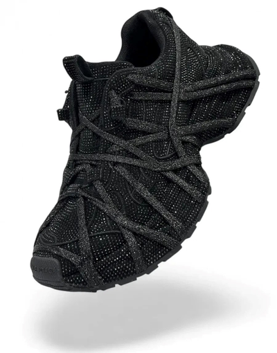 Balenciaga 3XL Extreme Rhinestones Black