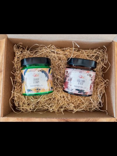 Подарочный набор| Пара  свечей  в стеклянных баночках