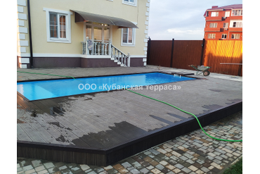 Терраса ДПК вокруг бассейна