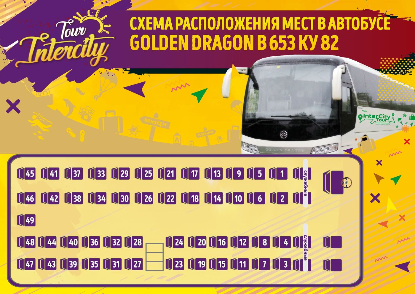 Расположение автобуса 49. Автобус Golden Dragon 39 мест. Расположение мест в автобусе. Места в автобусе схема. Расположение мест в междугороднем автобусе схема.