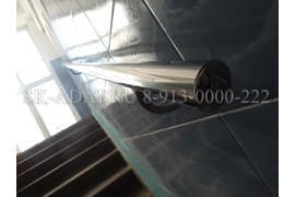 Биотехнологический лицей №21, рп. Кольцово, Кольцово пос, 30а. Лестничное ограждения из нержавеющей стали. Фото 2