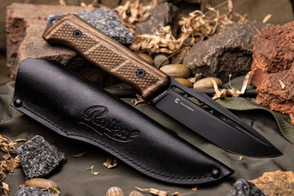 Нож Baikal D2 Black Titanium, Орех