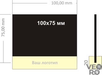 Меловая табличка-ценник 100х75 мм на деревянной подставке