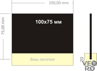 Меловая табличка-ценник 100х75 мм на деревянной подставке