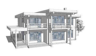 Дом из профилированного бруса  в два полноценных этажа ПБ-03, 263 м2
