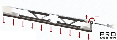 Автоматический порог врезной Venezia 420/1030-830 мм/34 Дб, регулировка 1 уровень