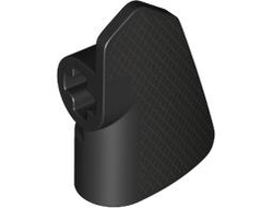 Technic, Panel Fairing # 8 Very Small Smooth Short, Side B with Silver Lattice Grid Pattern, Black (2389pb001 6463316 6535740)