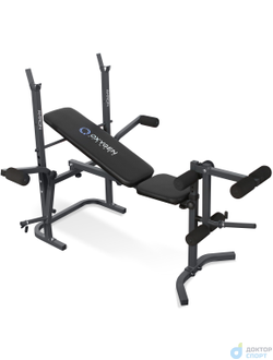 OXYGEN FITNESS AKRON Скамья силовая черная