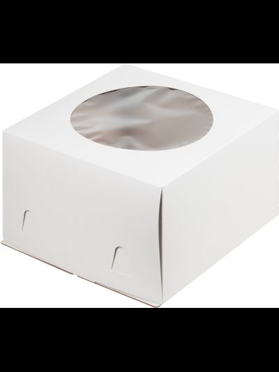 Коробка для торта с/о (белая,Т22Е), 280*280*180мм