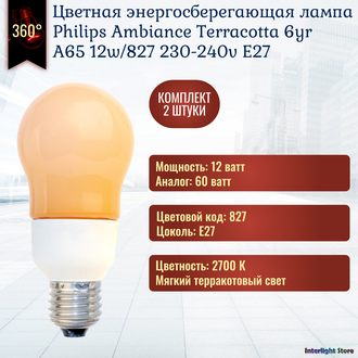 Philips Terracotta A65 12w 827 E27