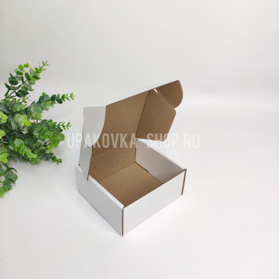 Коробка с откидной крышкой 120*120*55 мм БЕЛЫЙ