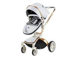 Коляска Dearest 3в1 серая экокожа