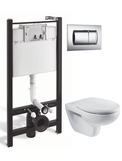Комплект Roca Victoria ПЭК 893100000 инсталляция + унитаз + сиденье+ кнопка