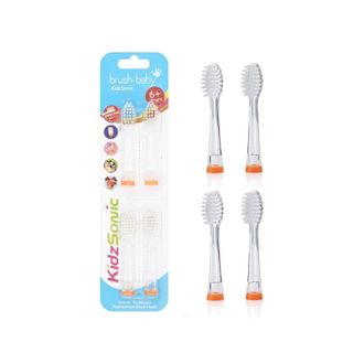 Насадки для электрической звуковой щетки KidsSonic от 6 лет, Brush Baby 4шт
