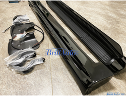 Подножки с подсветкой Toyota Land Cruiser 200 черные