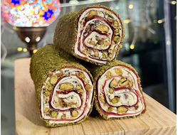 Рахат-лукум каймак с гранатом в фисташке, 100 гр.