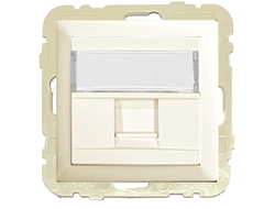 Лицевая панель с суппортом для коннектора RJ45 жемчуг - Logus 90 - Efapel 90441 SPE