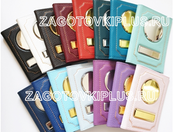 Обложка из кожи флотер для авто документов в комплекте с линзами