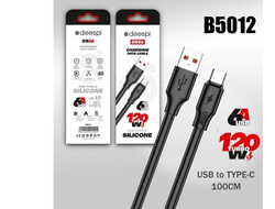 Кабель USB deespi DS56 Type-C 120W 1000mm (Black) Silicone 10pcs