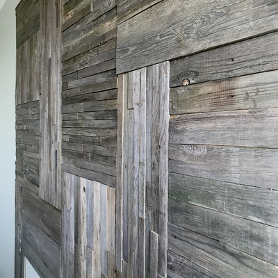 панно из состаренной древесины