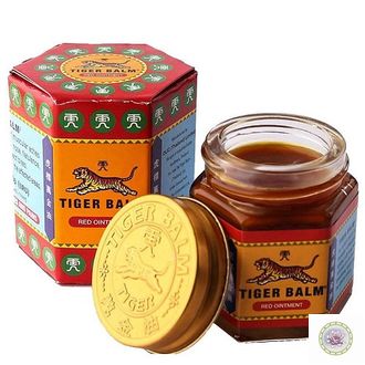 Знаменитый тайский красный тигровый бальзам Tiger balm для восстановления мышц и связок при ушибах и растяжениях. 19,4г.