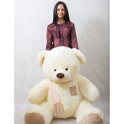 Большой плюшевый медведь 200 см бежевый Тоффи