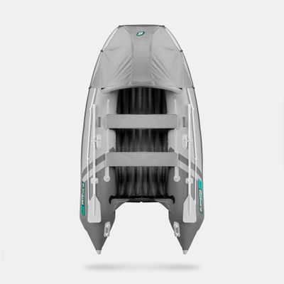 Моторная лодка GLADIATOR E330PRO светло-темносерый вид сверху