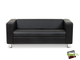ALE3 АЛЕКТО Диван трехместный (Oregon-16) чёрный