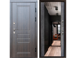 Дверь терморазрыв Орегон венге-Зеркало бетон темный