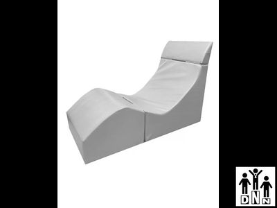 Терапевтическое релаксирующее кресло Кубик Большой - L60xB40xH50 белый, винилискожа DNN