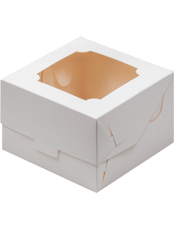 Коробка для бенто-торта с/о (белая), 120*120*80мм
