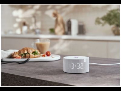 Умная колонка Яндекс Станция Мини с часами с Алисой,серый опал, 10Вт