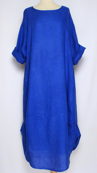 ПЛАТЬЕ БОХО ЛЬНЯНОЕ "ТЮЛЬПАН РАЗРЕЗЫ" красное, оранжевое, розовое, терракотовое, св.коричневое, электрик до р.54