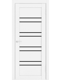 Комплект двери "PR-19" Белая Чёрное стекло