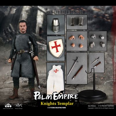 Тамплиер - Коллекционная фигурка 1/12 POCKET EMPIRES - TEMPLAR KNIGHT (PE002) - COOMODEL