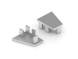 Заглушки  полкодержателя (лев/прав) Матовый хром SA0022.VR000.SLMPC.CY ARISTO