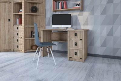 Стол Валенсия 3 ящика, сонома