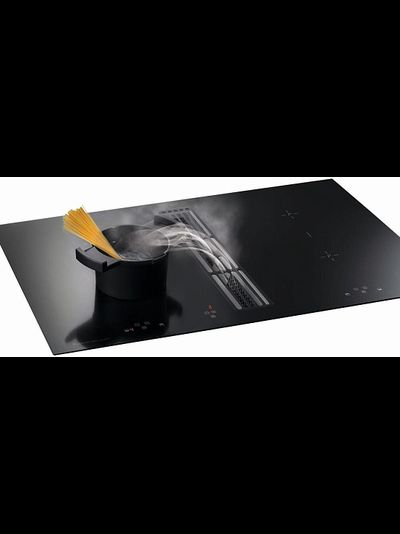 Индукционная варочная панель с вытяжкой Kuppersbusch KMI 8500.0 SR Black Velvet
