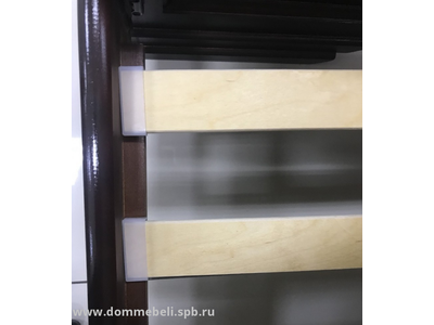 Кровать &quot;Вероника&quot; массив сосны ламели белый античный (Браво)