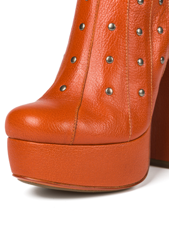 Арт. 15. Оранжевые ботильоны "Met"